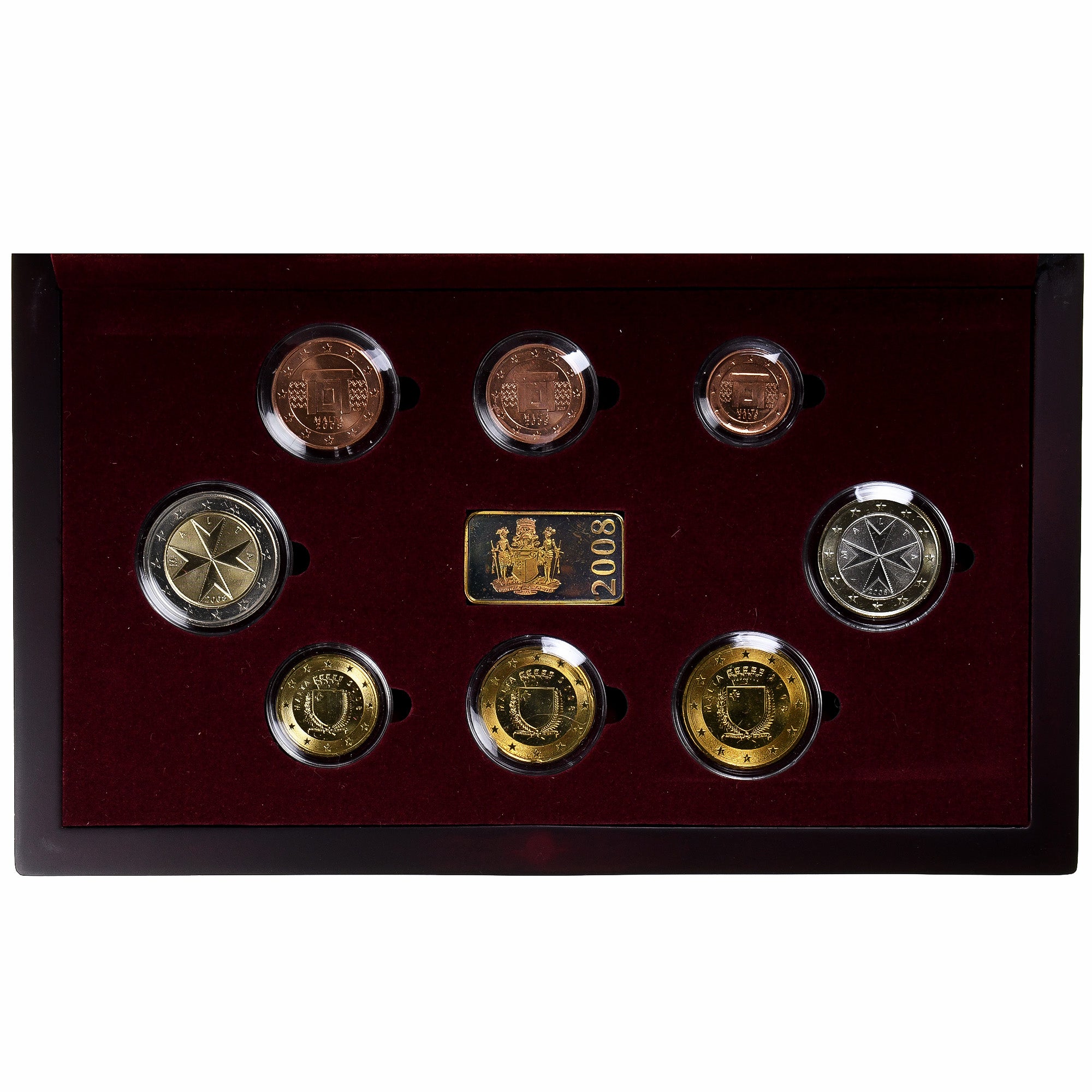 Malta, Set 1 ct. - 2 Euro + Token, BU, 2008, N/D, MS(65-70)