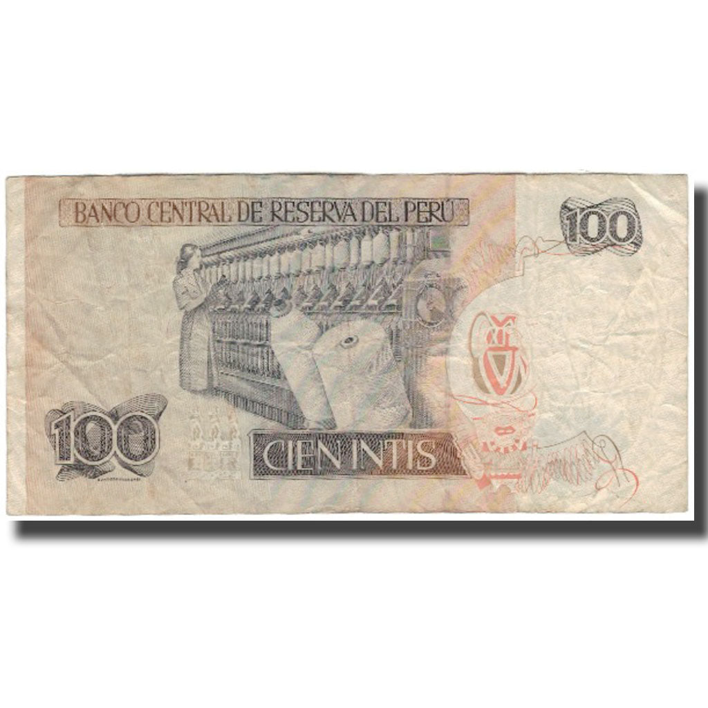 Billet, Pérou, 100 Intis, 1987-06-26, KM:133, B