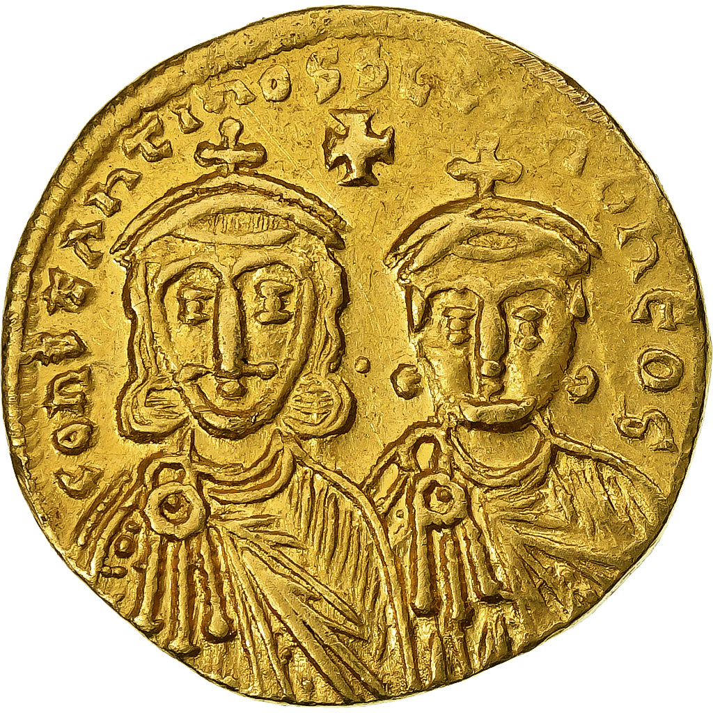 Constantine V and Leo IV, Solidus, 751-775, Constantinople, Gold, MS(60-62)