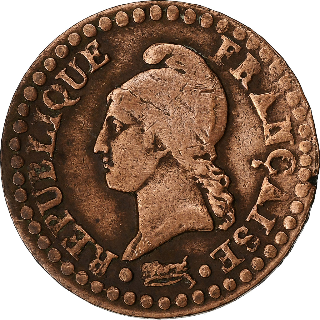 Francia, 1 Centime, Dupré, Uncertain date, Paris, Rame, MB, Gadoury:76