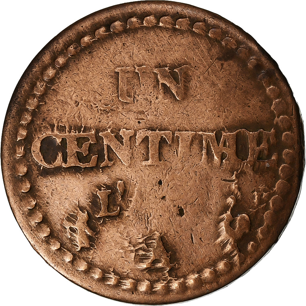 Francia, 1 Centime, Dupré, Uncertain date, Paris, Rame, MB, Gadoury:76