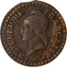 Francia, 1 Centime, Dupré, Uncertain date, Paris, Cobre, BC+, Gadoury:76