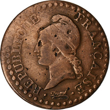 France, 1 Centime, Dupré, AN 6, Paris, Copper, VF(20-25), Gadoury:76