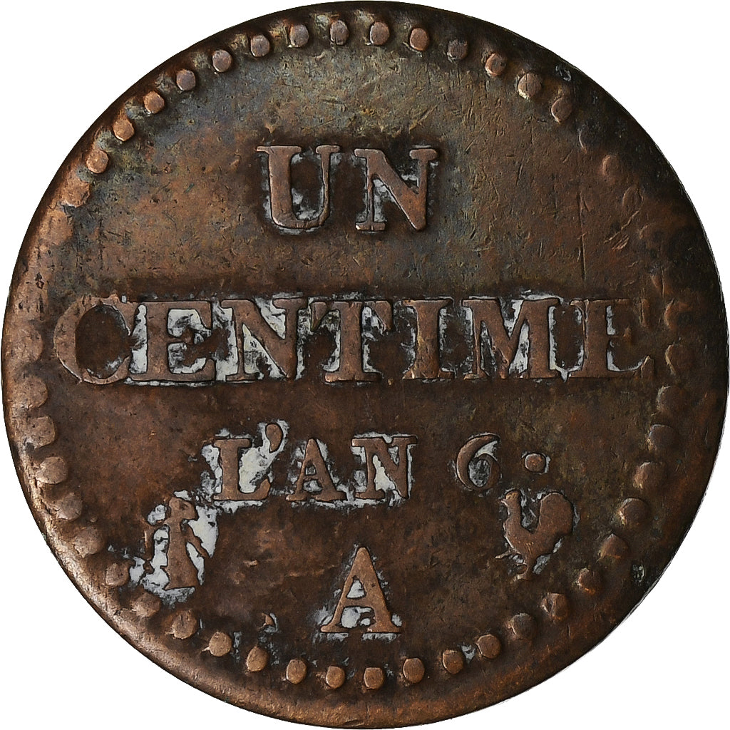 Frankrijk, 1 Centime, Dupré, AN 6, Paris, Koper, ZF, Gadoury:76