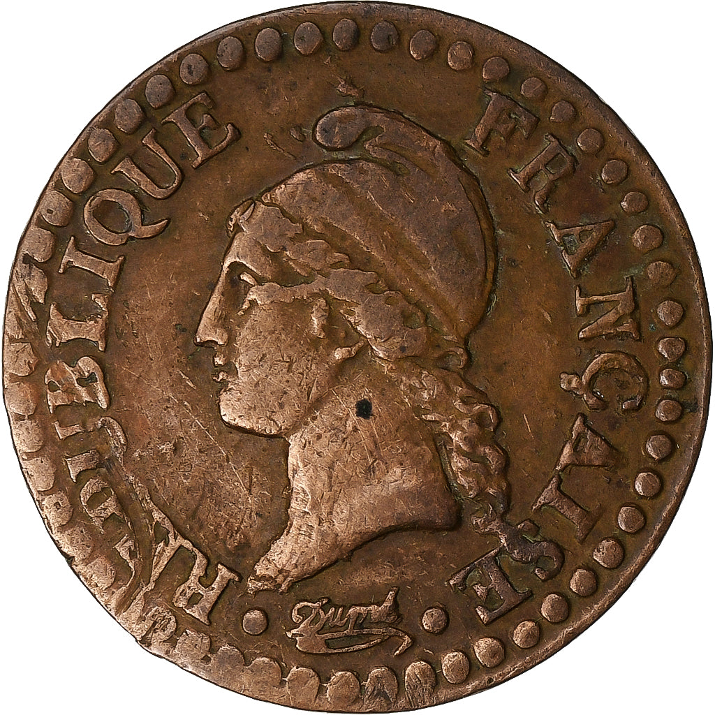 Frankreich, 1 Centime, Dupré, AN 7, Paris, Kupfer, SS, Gadoury:76