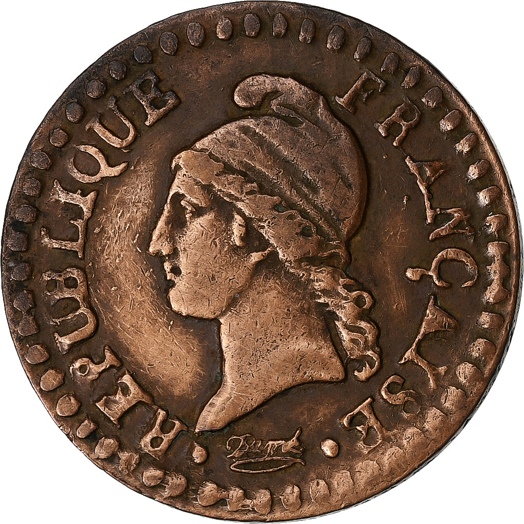 Francia, 1 Centime, Dupré, AN 7, Paris, Cobre, MBC, Gadoury:76