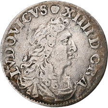 Francia, Louis XIV, 4 Sols des Traitants, 1675, Vimy, Argento, MB+, Gadoury:103