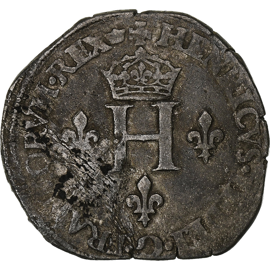Frankrijk, Henri II, Double Sol Parisis, 1550, Paris, Billon, FR+, Gadoury:363