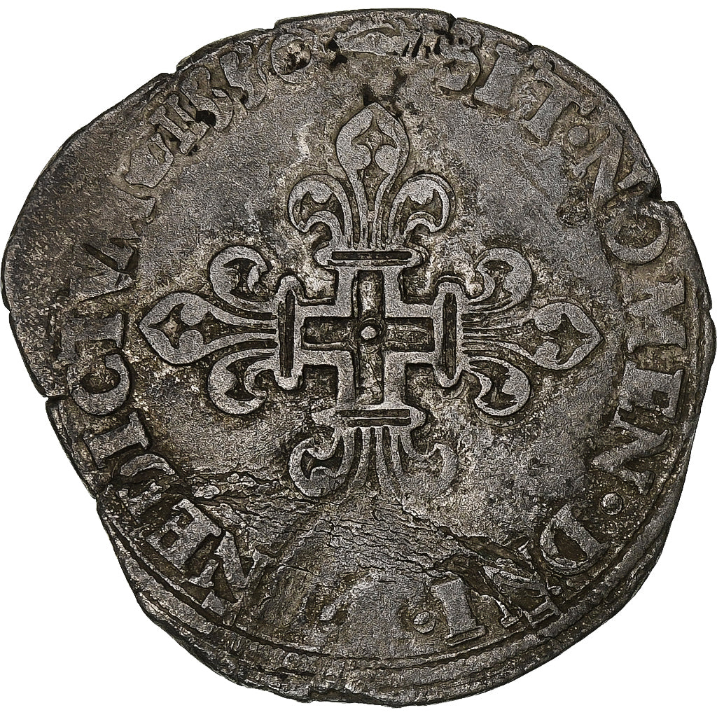 Frankrijk, Henri II, Double Sol Parisis, 1550, Paris, Billon, FR+, Gadoury:363