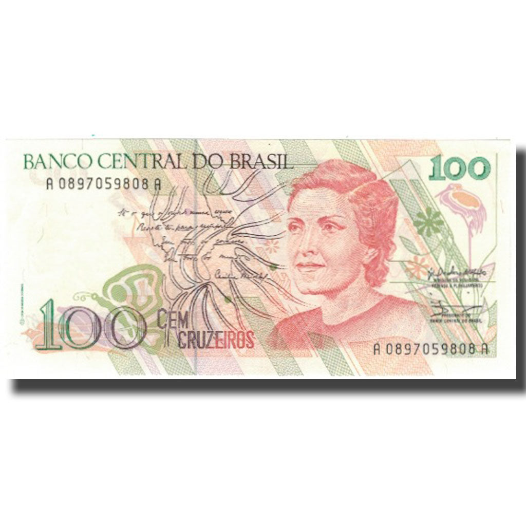 Nota, Brasil, 100 Cruzeiros, KM:228, UNC(65-70)