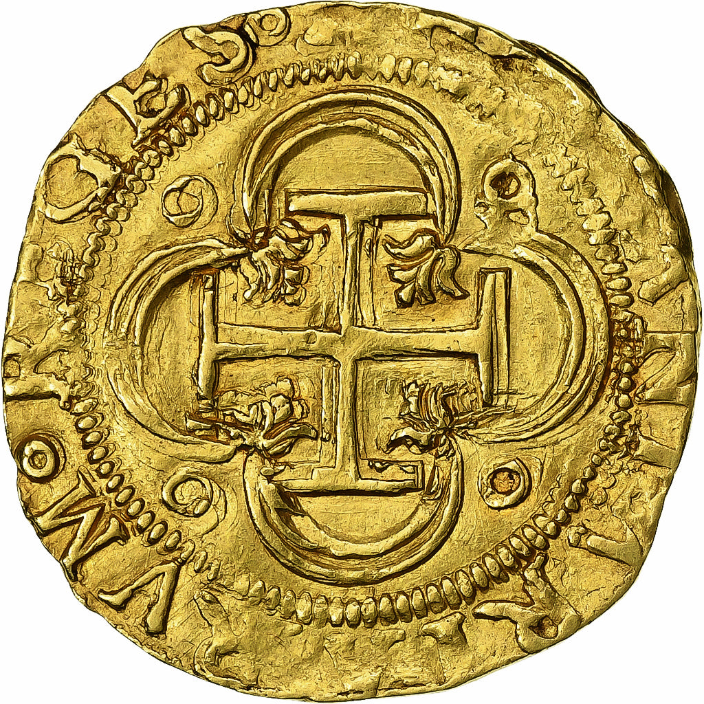 Espanha, Carlos & Joanna, Escudo, 1516-1556, Seville, Dourado, AU(50-53)