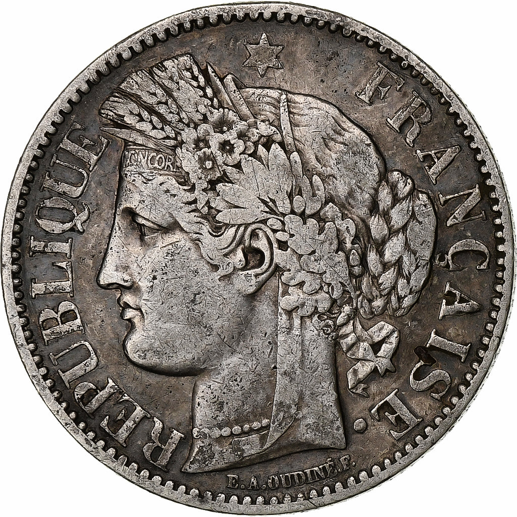 France, 2 Francs, Cérès, 1849, Paris, Argent, TB+, Gadoury:522