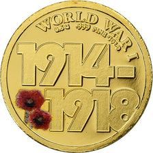 Mali, 100 Francs, Centenary-End of World War I, 2018, Proof, Colorized, Gold