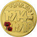 Mali, 100 Francs, Centenary-End of World War I, 2018, Proof, Colorized, Gold