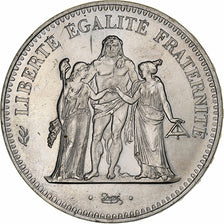 France, 50 Francs, Hercule, 1974, MDP, Avers 20 francs, Silver, AU(55-58)
