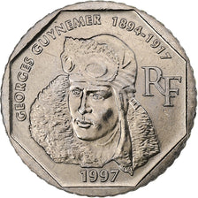 Francja, 2 Francs, Guynemer, 1997, MDP, BU, Nikiel, MS(60-62), Gadoury:550