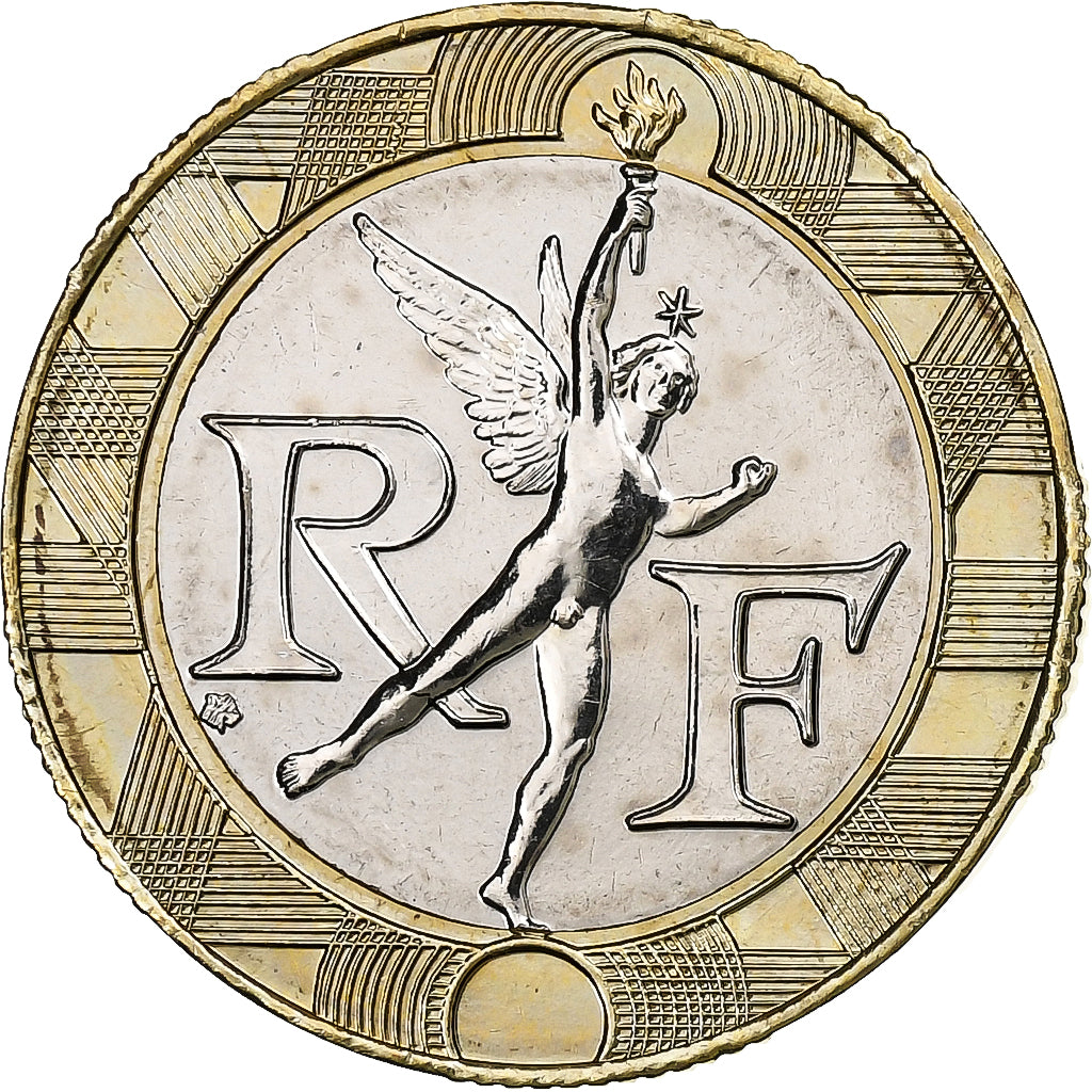 Francja, 10 Francs, Génie, 2000, MDP, Bimetaliczny, MS(65-70), Gadoury:827