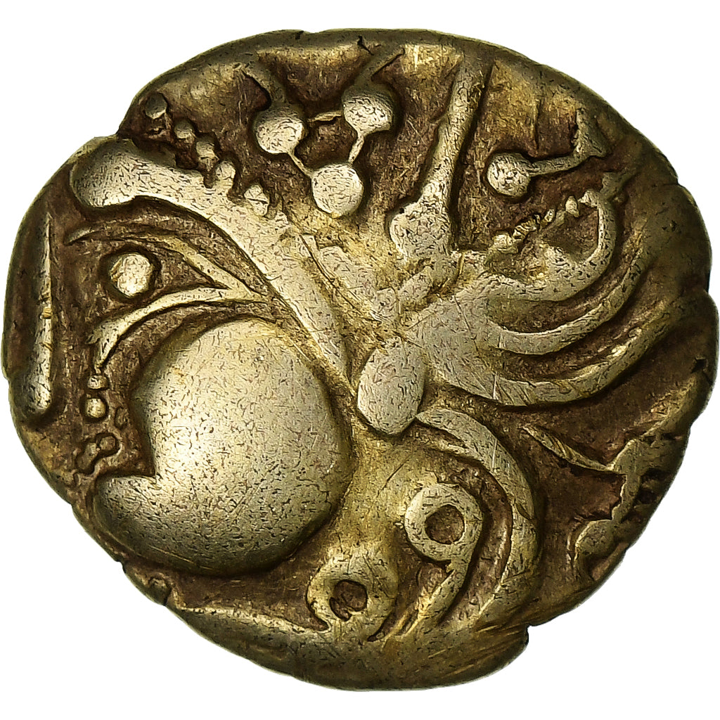 Aulerci Eburovices, 1/4 de statère au sanglier, ca. 60-40 BC, Electrum, SS+