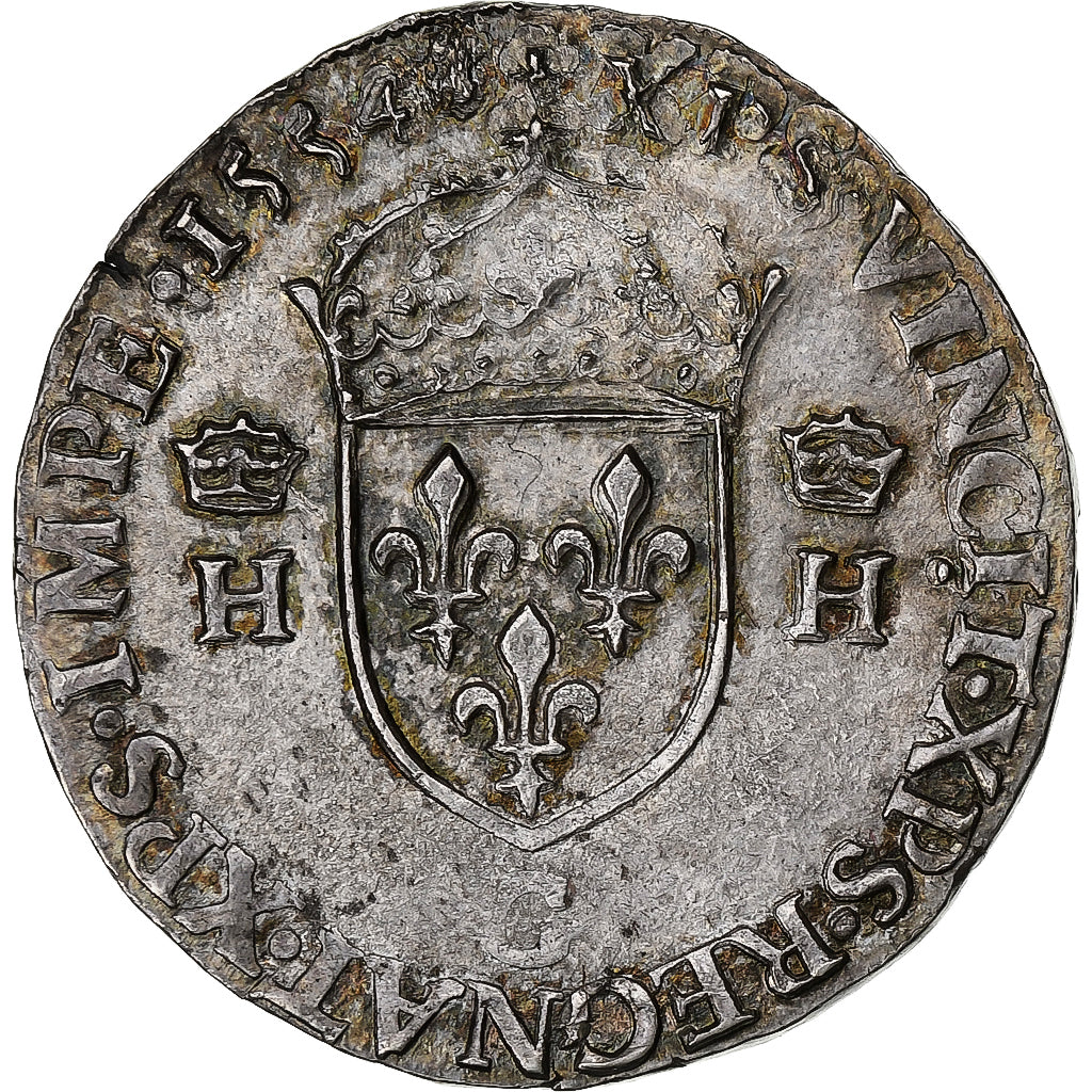 Francia, Henri II, Teston, 1554, Poitiers, Plata, EBC, Gadoury:373a