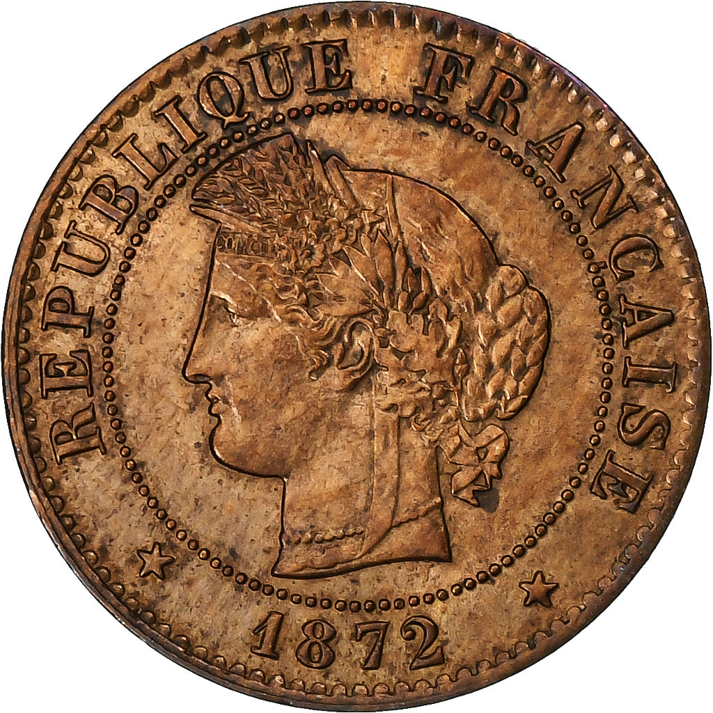 Frankreich, 1 Centime, Cérès, 1872, Bordeaux, Bronze, VZ, Gadoury:88