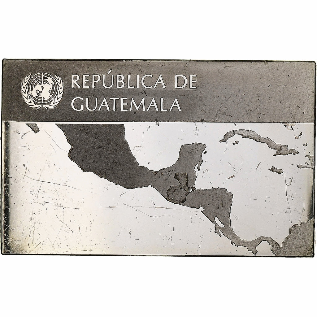 France, Medal, United Nations Flags, Guatemala, Silver, AU(55-58)