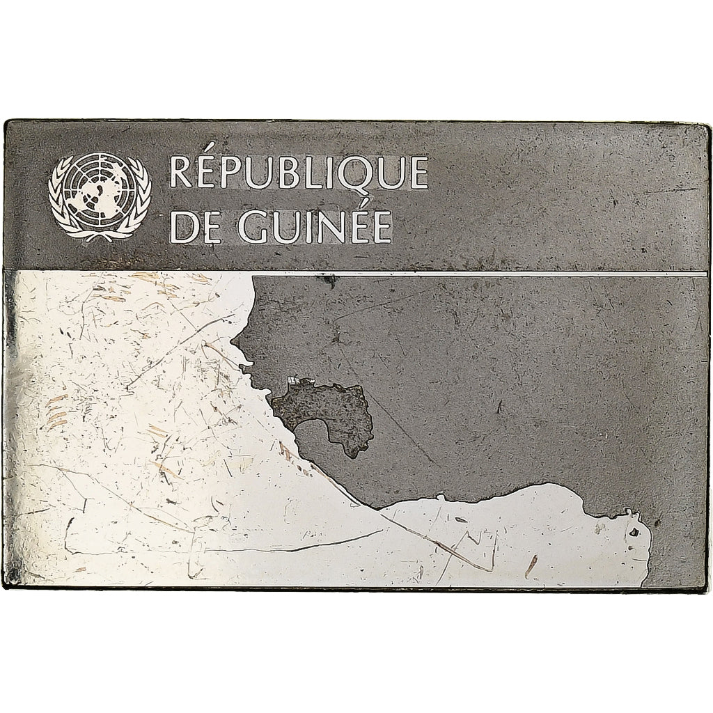 Francia, medaglia, United Nations Flags, Guinée, Argento, SPL-