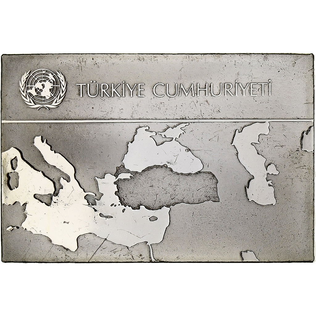 France, Medal, United Nations Flags, Turkey, Silver, AU(55-58)