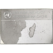 France, Medal, United Nations Flags, Madagascar, Silver, AU(55-58)