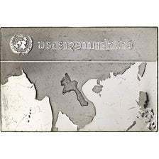 Francia, medalla, United Nations Flags, Kingdom of Laos, Plata, EBC
