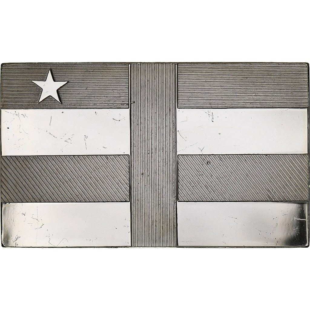 France, Medal, United Nations Flags, Central African Republic, Silver, AU(55-58)