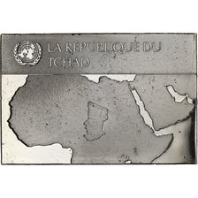 France, Medal, United Nations Flags, Chad, Silver, AU(55-58)