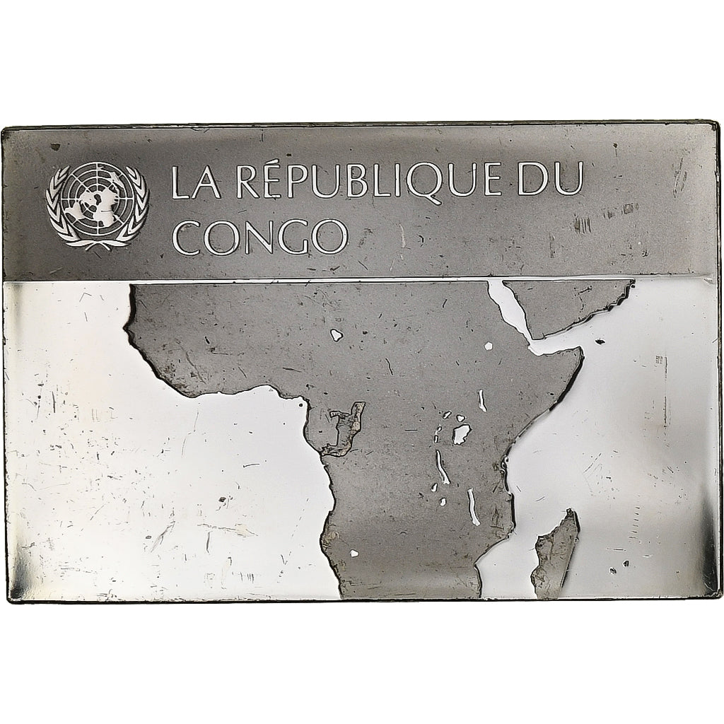 Francja, medal, United Nations Flags, Republic of the Congo, Srebro, AU(55-58)