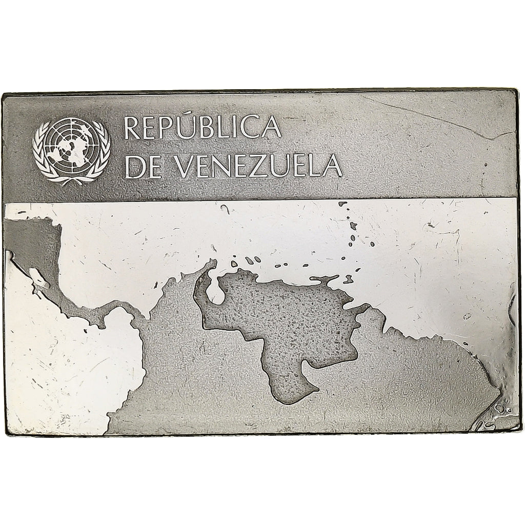 France, Medal, United Nations Flags, Venezuela, Silver, AU(55-58)