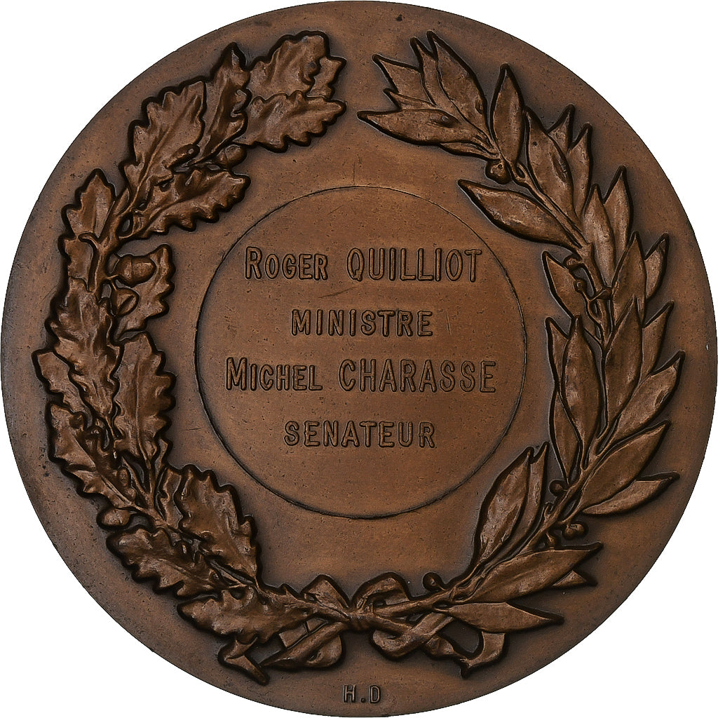 France, Médaille, Roger QUILLIOT, Ministre & Michel CHARASSE, Sénateur, n.d.