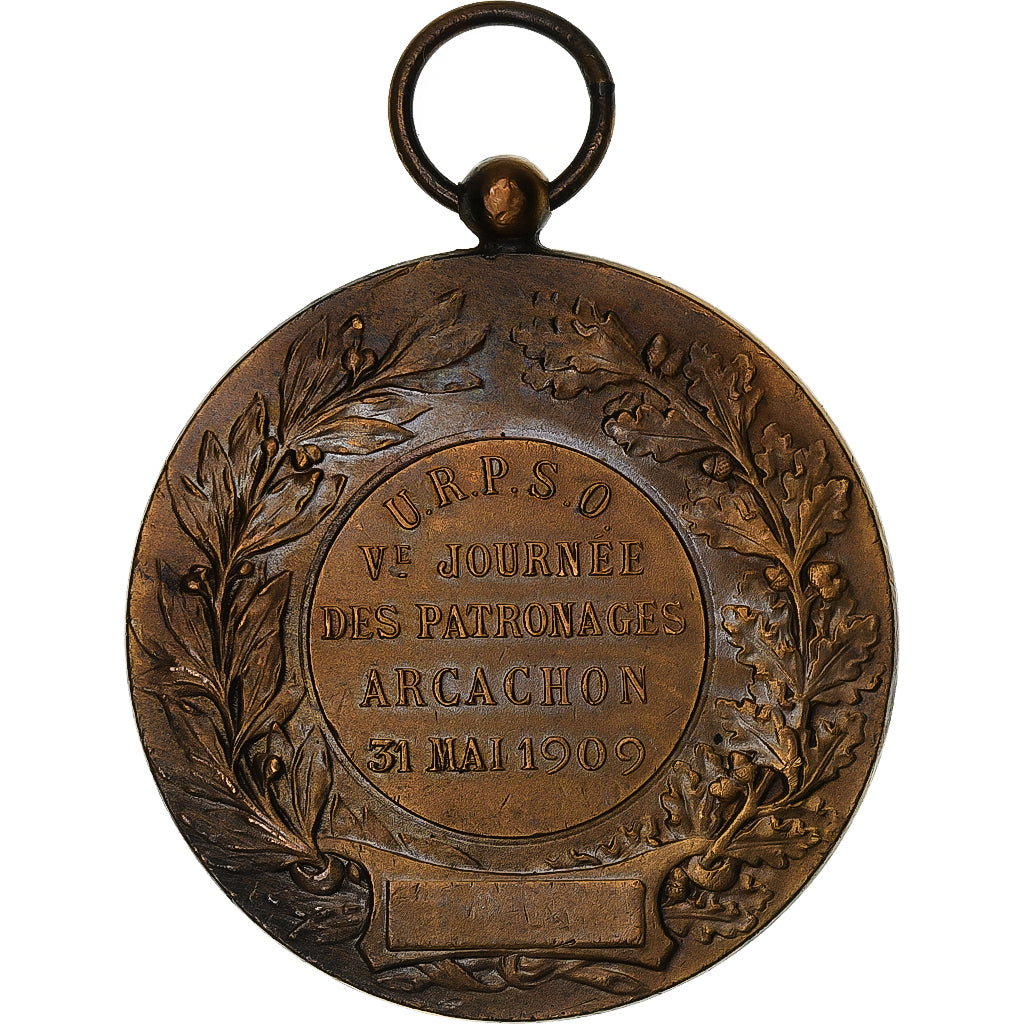 Francia, medalla, Union Régionale des Patronages du Sud-Ouest, 1909, Bronce