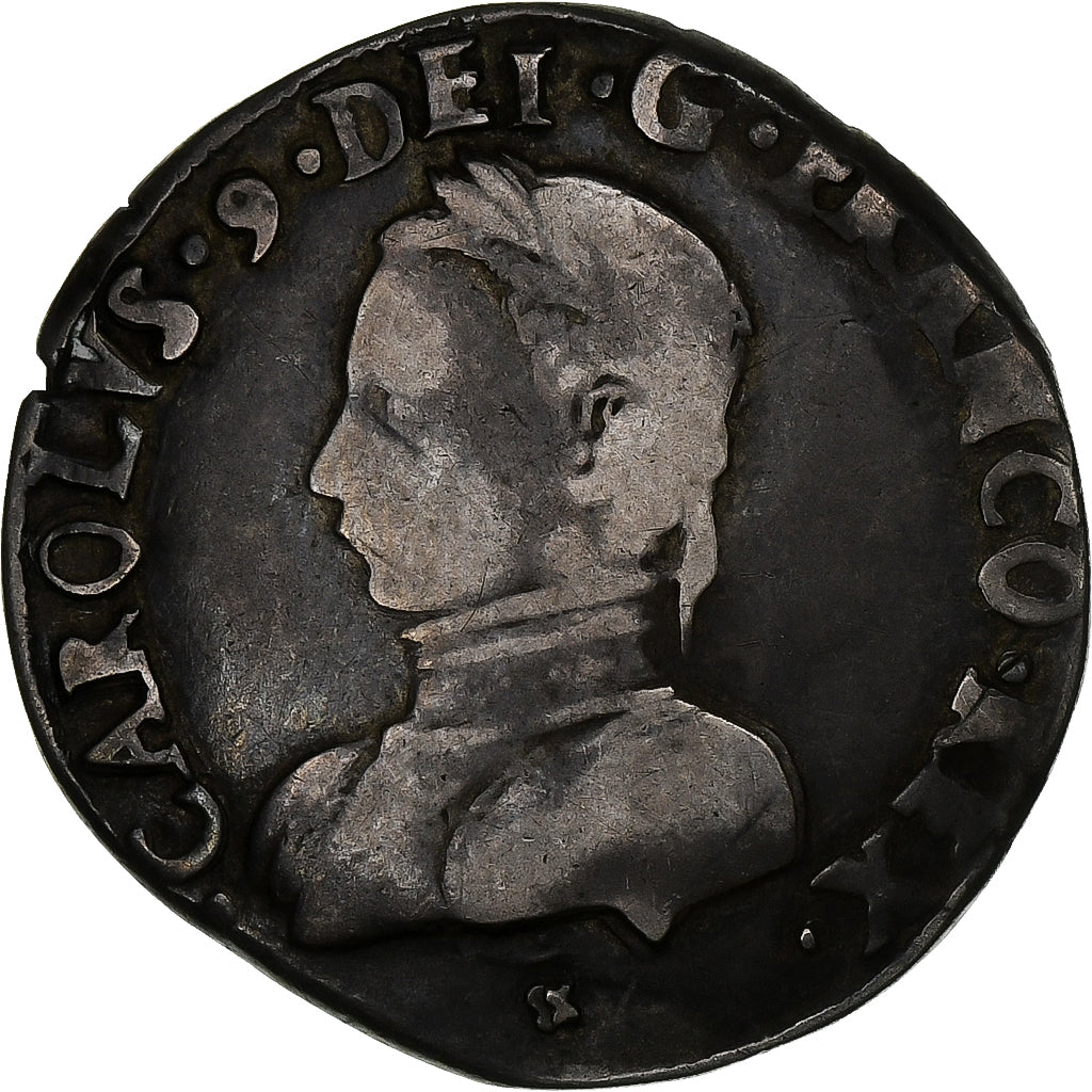 França, Charles IX, Teston du Dauphiné, 1564, Grenoble, Prata, VF(20-25)