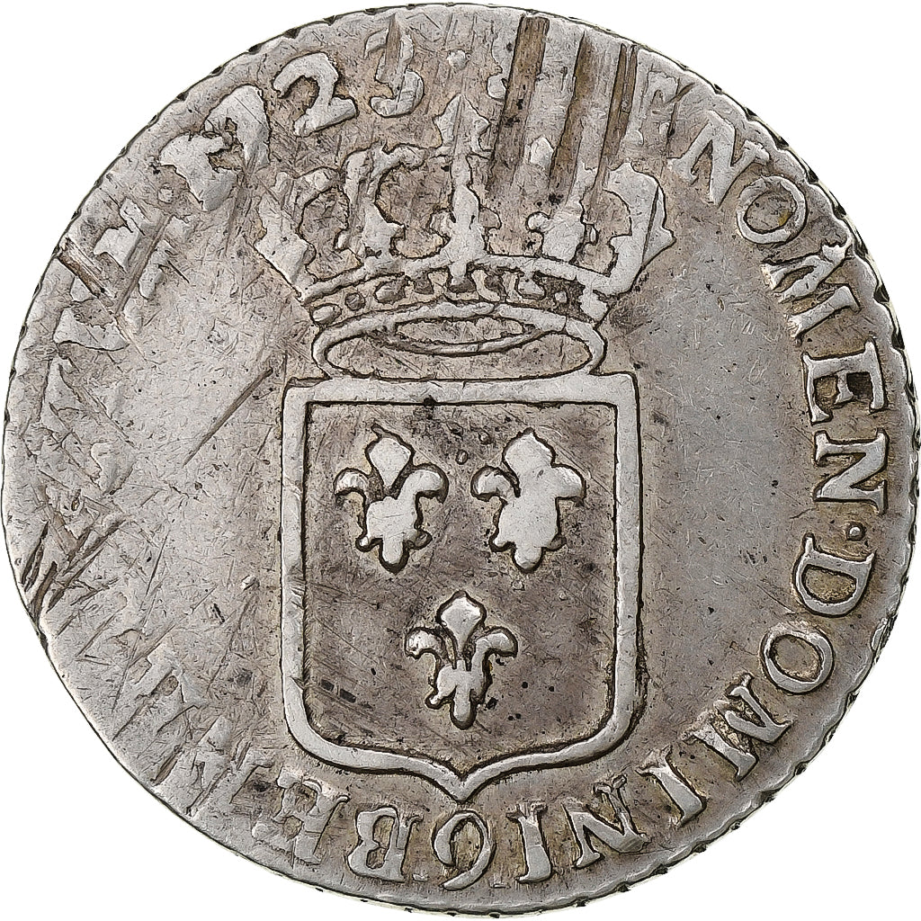 França, Louis XV, 1/3 écu de France, 1723, Rennes, Prata, VF(30-35)