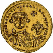 Heraclius, with Heraclius Constantine, Solidus, 613-638, Constantinople, Oro