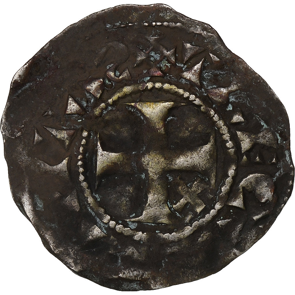 Comté de Troyes, Champagne, Hugues I, Denier, 1089-1125, Troyes, Billon, TB+