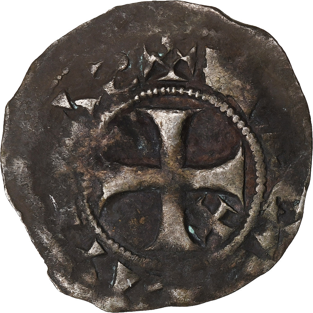 County of Troyes, Champagne, Hugues I, Denier, 1089-1125, Troyes, Biglione, MB+