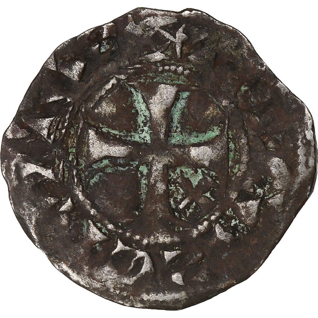 County of Troyes, Champagne, Hugues I, Denier, 1089-1125, Troyes, Billon