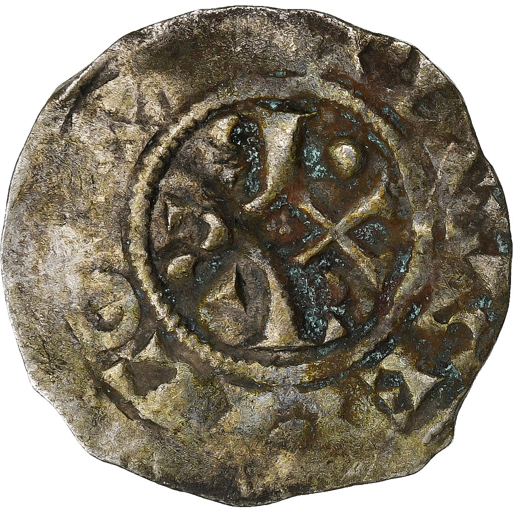 County of Troyes, Champagne, Hugues I, Denier, 1089-1125, Troyes, Billon