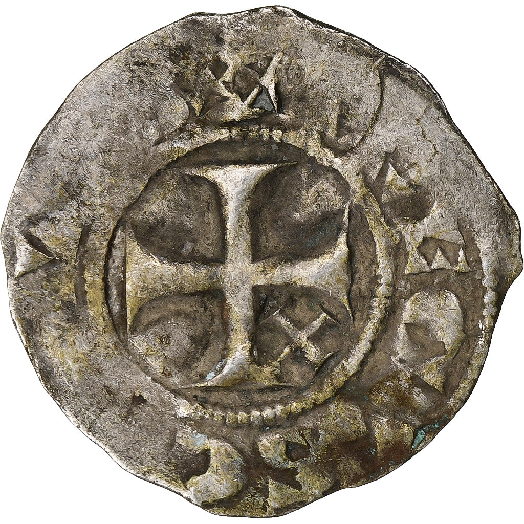 County of Troyes, Champagne, Hugues I, Denier, 1089-1125, Troyes, Billon