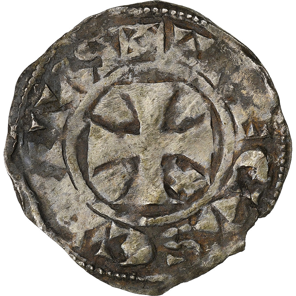 County of Troyes, Champagne, Hugues I, Denier, 1089-1125, Troyes, Billon