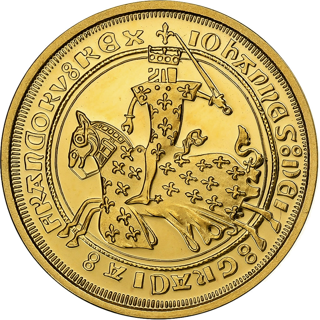 Francja, medal, Reproduction du Franc à Cheval, Jean II le Bon, 1981, Złoto