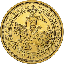 Francja, medal, Reproduction du Franc à Cheval, Jean II le Bon, 1981, Złoto