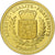 França, medalha, Emission du Dernier Franc, 2001, Dourado, MS(65-70)