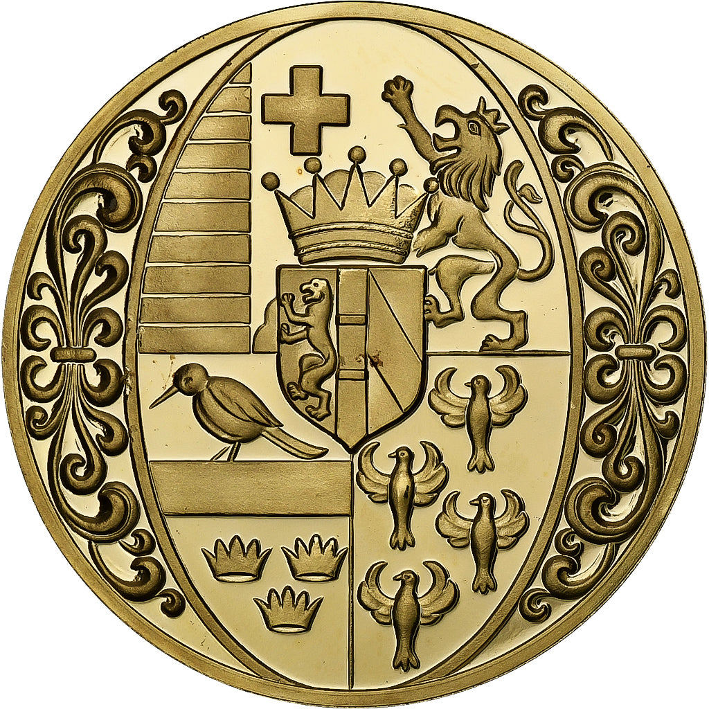 België, Medaille, Marie-Henriette, Reine de Belgique, n.d., Goud, Flan Bruni