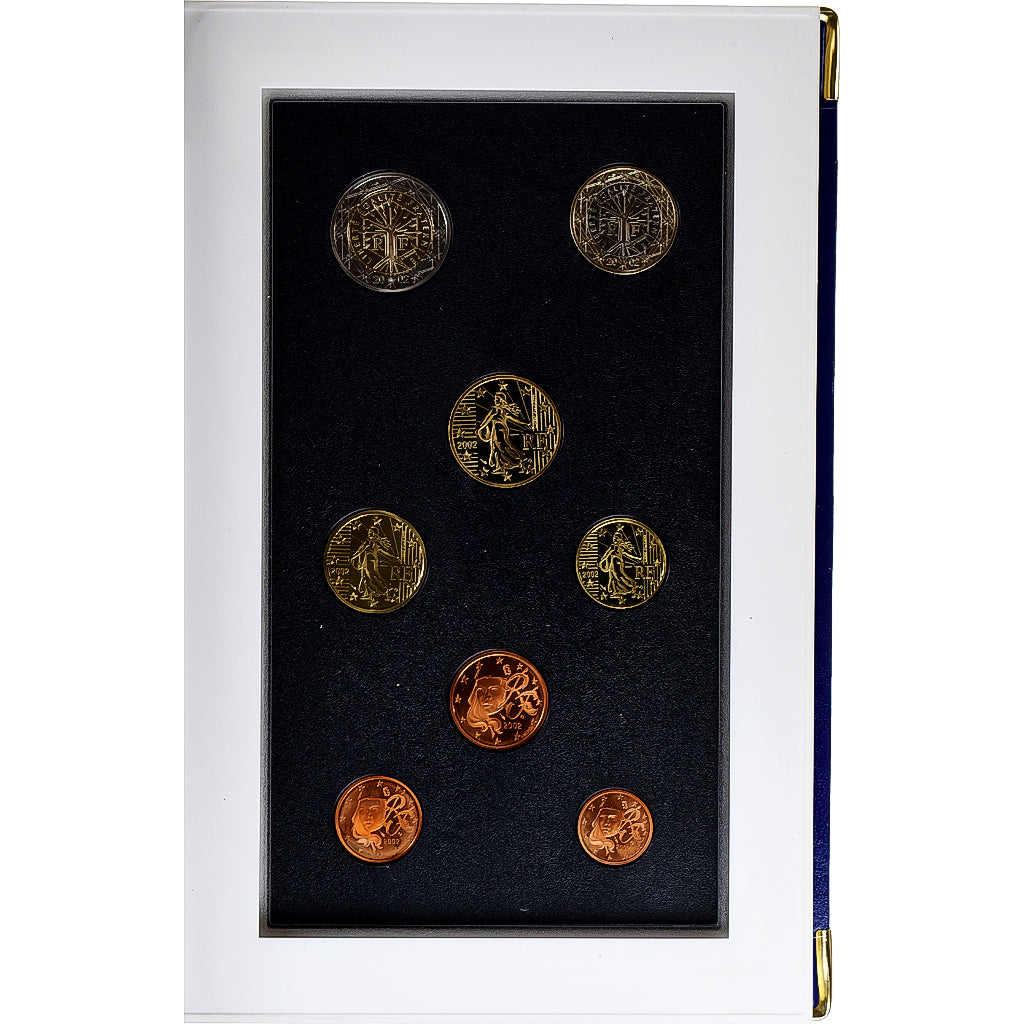 Francja, Coffret 1c. à 2€, Proof, 2002, MDP, ND, MS(65-70)