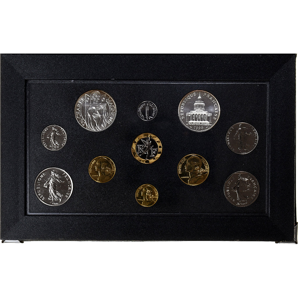 Frankreich, Coffret 1 c. à 100 frs., 1990, MDP, FDC, STGL